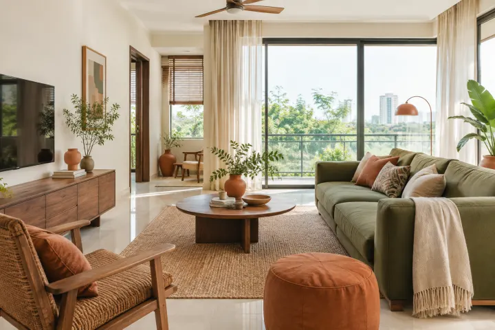 Earthy Tones — Olive, clay & timber
